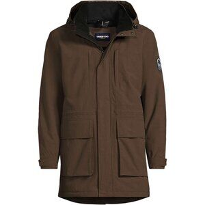 Land's End Men's Squall Waterproof Insulated Parka - Brown Medium - NWT